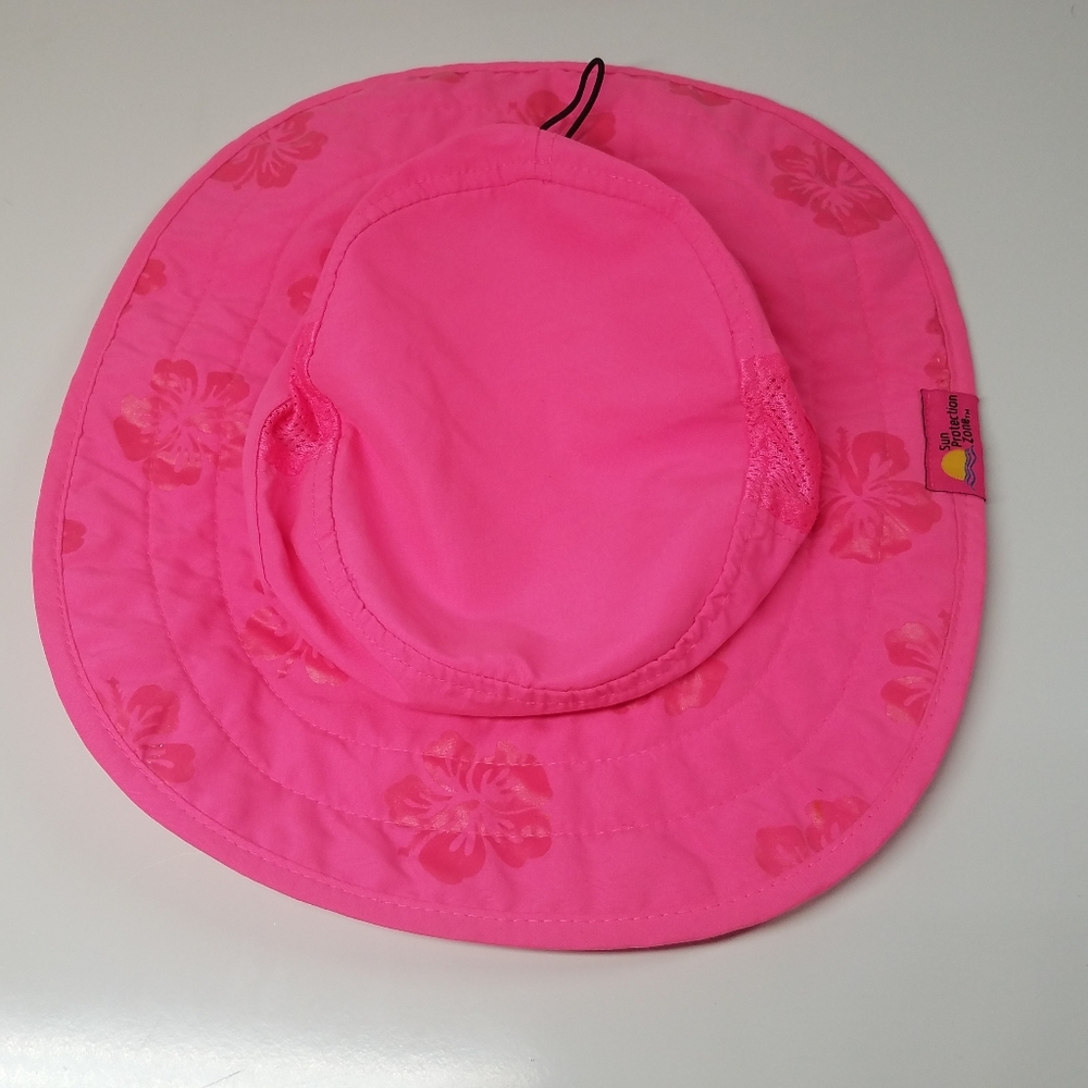Sun Protection Zone Hot Pink Floral Safari Hat
